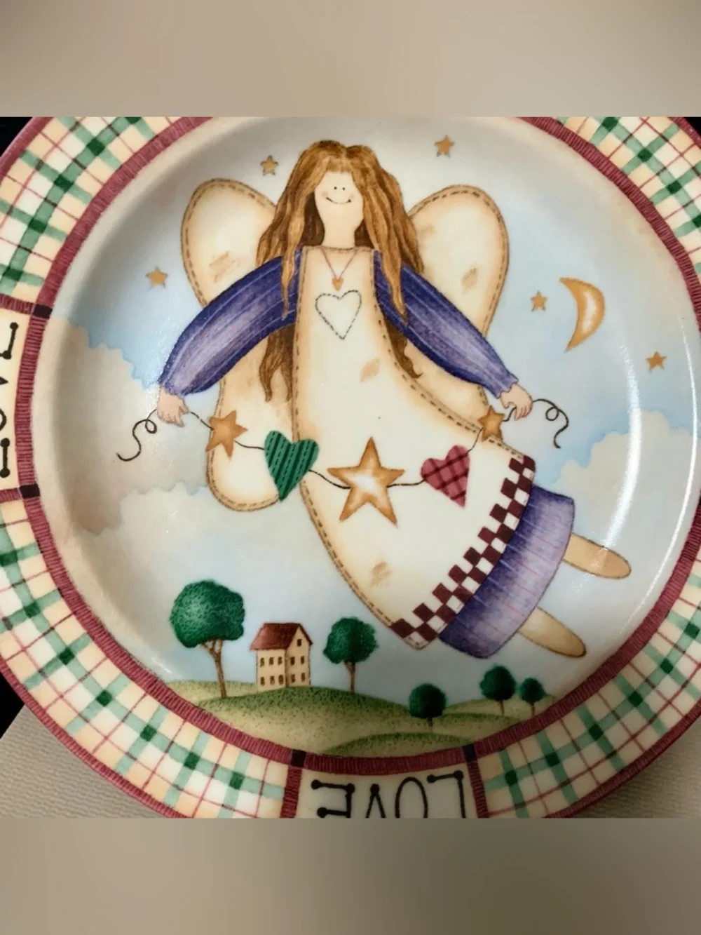 🔍Debbie Mumm “Gathering of Angels” Plate + Vintage Gift Magic Snowman Platter